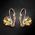 Серьги "Krāšņums (Light Topaz Shimmer)" с кристаллами Swarovski™